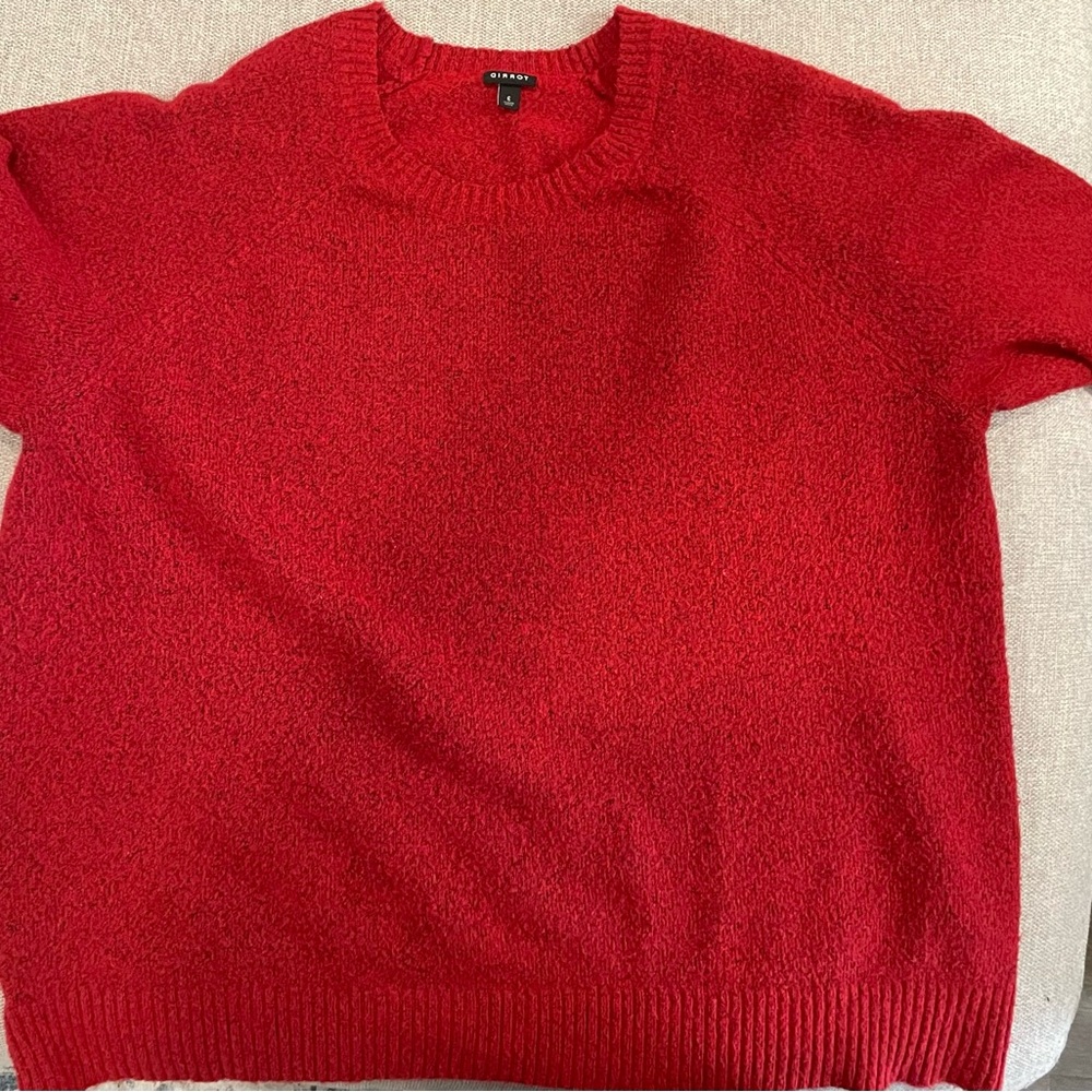 Plus Size Red Cozy Knit Sweater